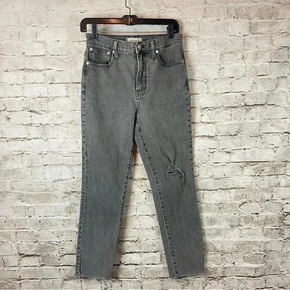 Madewell Women's Size 26 The Perfect Vintage Jeans Cosner Wash Knee Rip Edition - Picture 2 of 12
